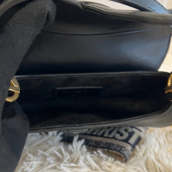 Authentic Christian Dior Mini Saddle bag in Black Calfskin Leather - Picture 9 of 14